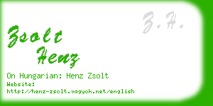 zsolt henz business card